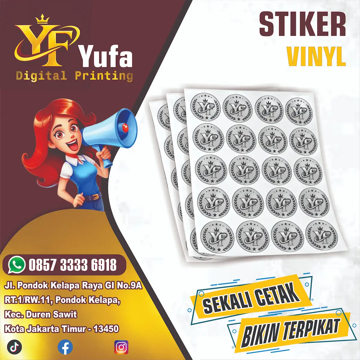 Stiker Vinyl Yufa